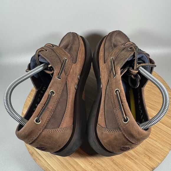 S Timberland Men's Sz 8.5‎ M BROWN Loafers Boat Slip On Shoes - Picture 5 of 8